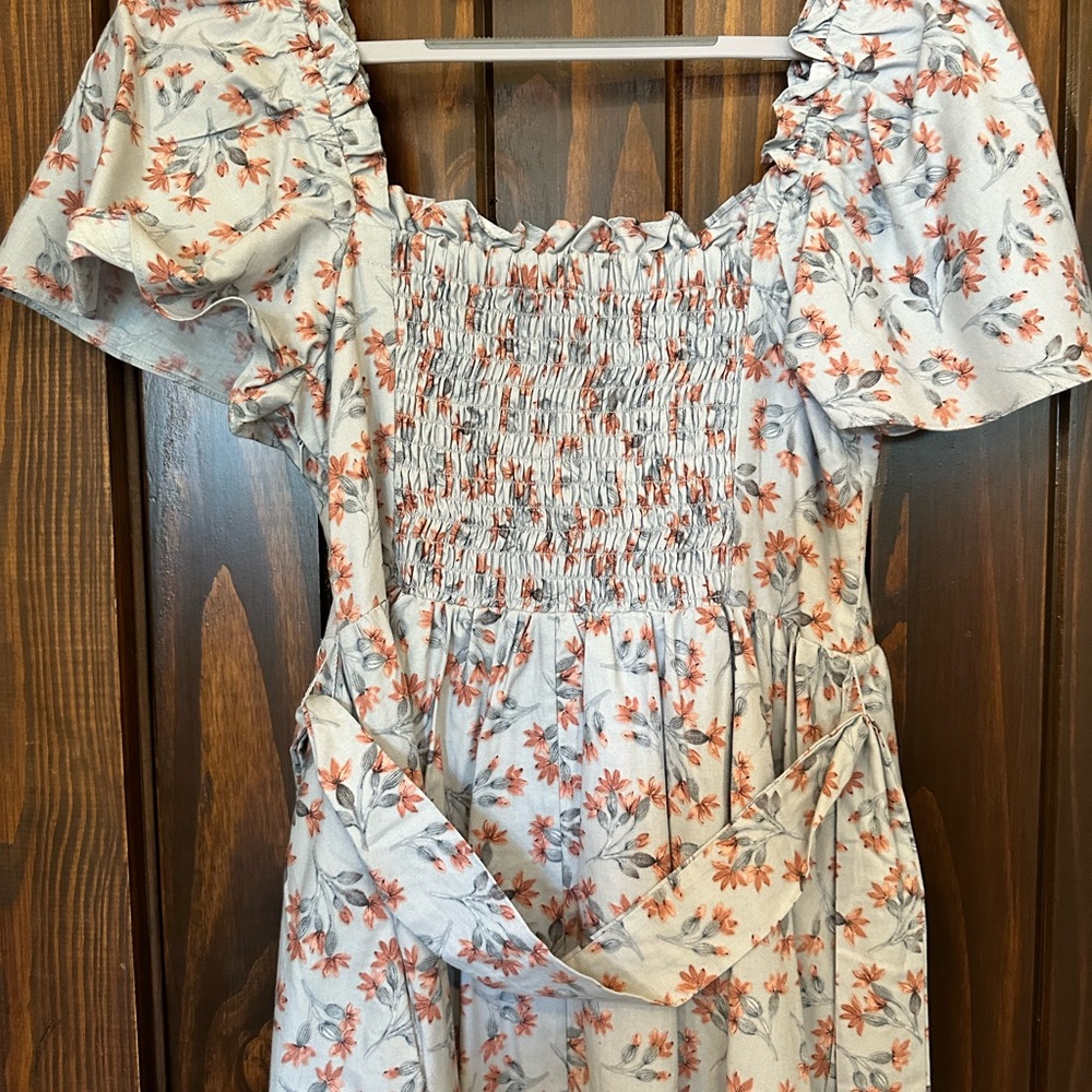 Anthropologie Blue Floral Button-Down Blouse